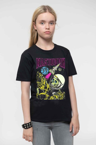 Mastodon Kids T Shirt Space Colorization Logo new Official Black Ages 5-14 yrs Carousel 5