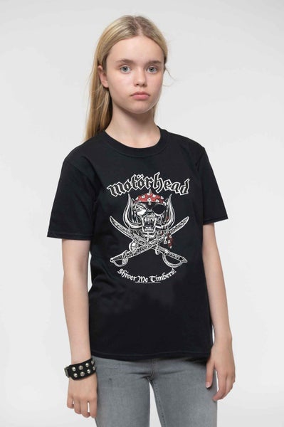 Motorhead Kids T Shirt Shiver Me Timbers Band Logo Official Black Ages 5-14 yrs Carousel 5