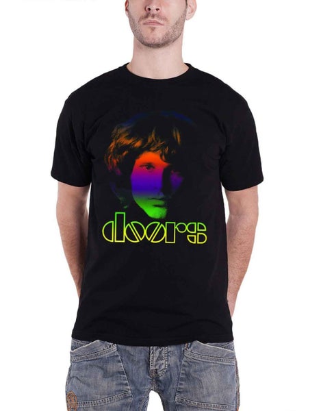 The Doors T Shirt Jim Morrison Gradient band logo Official Mens Black Carousel 1