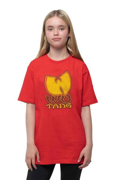 Wu-Tang Clan Kids T Shirt Band Logo new Official Red Ages 5-14 Yrs Carousel 1