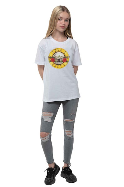 Guns N' Roses Kids T Shirt Classic Logo new Official White Ages 1-12 yrs Carousel 2
