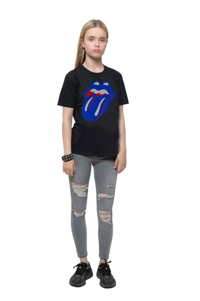 The Rolling Stones Kids T Shirt Blue & Lonesome Classic Tongue Official 3-10 Yrs Carousel 2