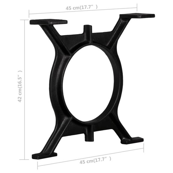Coffee Table Legs 2 Pcs O-frame Cast Iron Carousel 2
