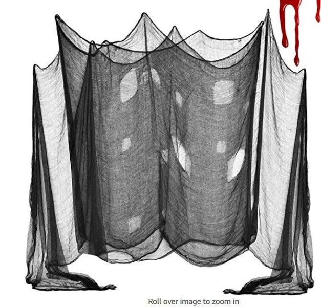 Halloween Black Creepy Cloth Party Decorations Outdoor Scary Spooky Fabric Gauze Carousel 2