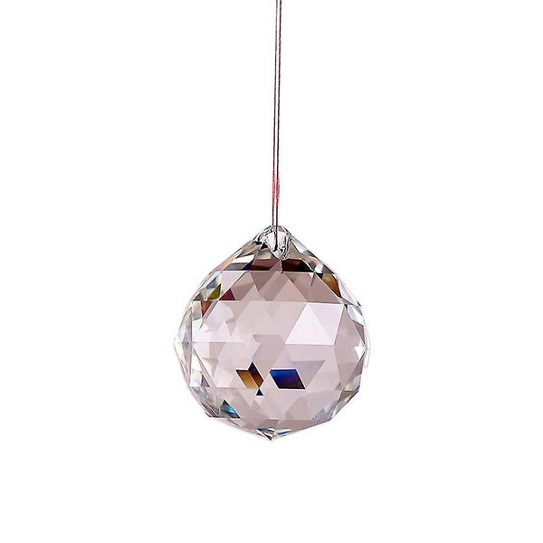 Clear Crystal Lighting Ball Feng Shui Lamp Prism Rainbow Sun Catcher Wedding Carousel 1