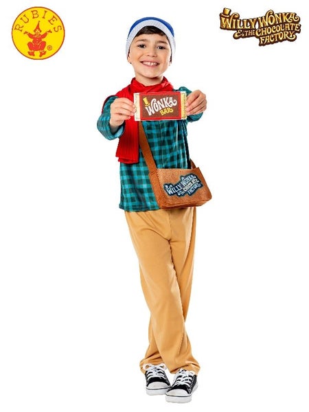 WILLY WONKA CHARLIE BUCKET DELUXE COSTUME, CHILD ASSORTED SIZES Carousel 1