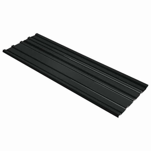 Roof Panels 12 Pcs Galvanised Steel Anthracite Oapixb Carousel 1