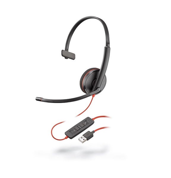Poly Blackwire 3210 USB Mono Headset - UC, USB-A (8X214A6) Carousel 1
