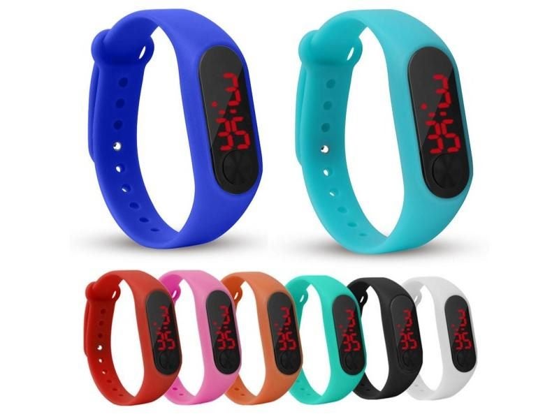Outdoor LED Clock Number Display Outdoor Sports Digital Kids Wrist Watch Carousel 2