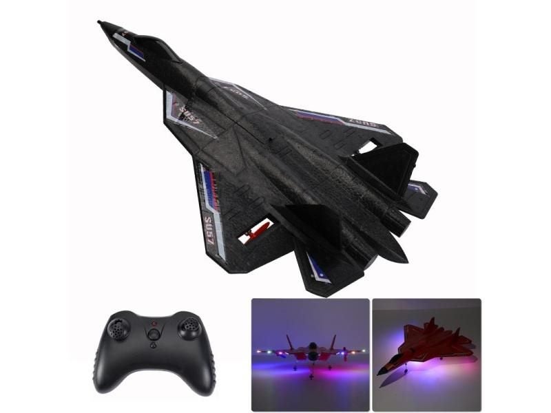 Rc Plane SU 57 Radio Controlled Airplane With Light Fixed Wing Hand Throwing Carousel 2