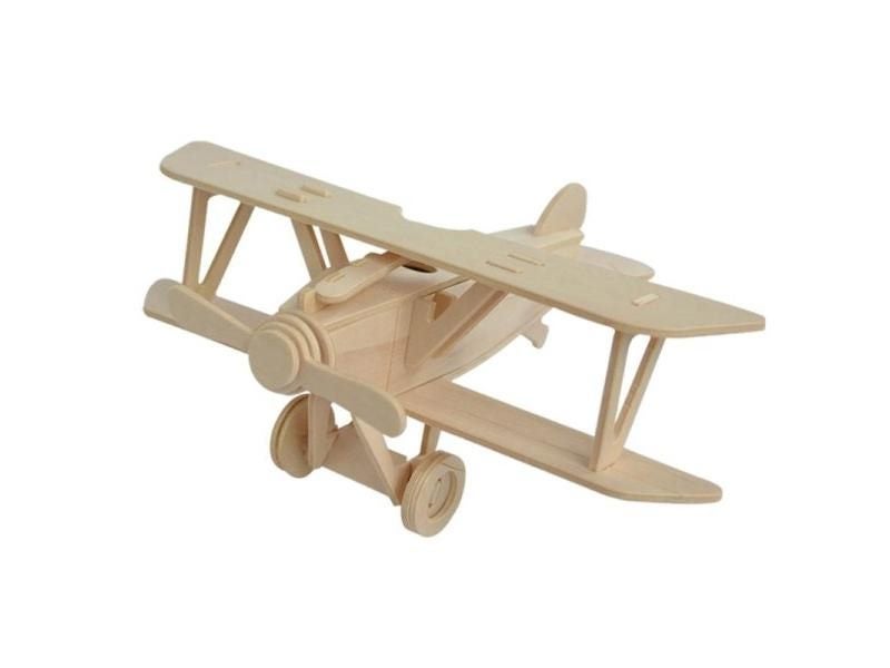 Model Wooden Airplane Plane Puzzlekits Kids Wood Jigsaw Airplanes3D Craft Carousel 1