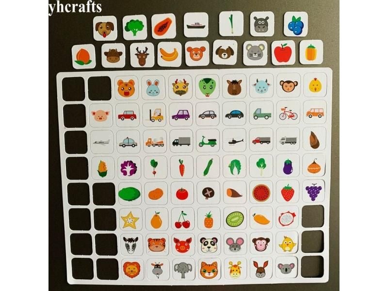 80PCS/Lot Animals Fruits Vegetable Vehicle Fridge Magnet Home Decoration Early Carousel 2