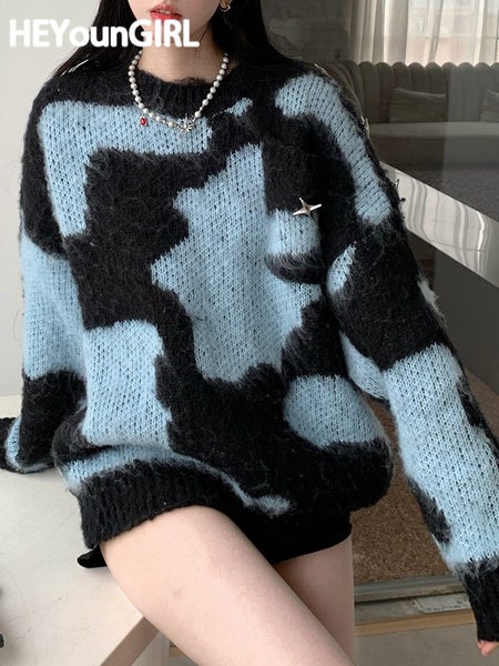 HEYounGIRL Harajuku Women Loose Sweater Spring Winter Star Metal Carousel 2