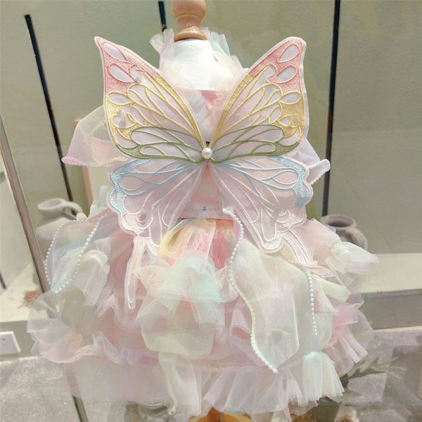 Butterfly Princess Dress Pet Dog Clothes Sweet Clothing Dogs Super Carousel 1