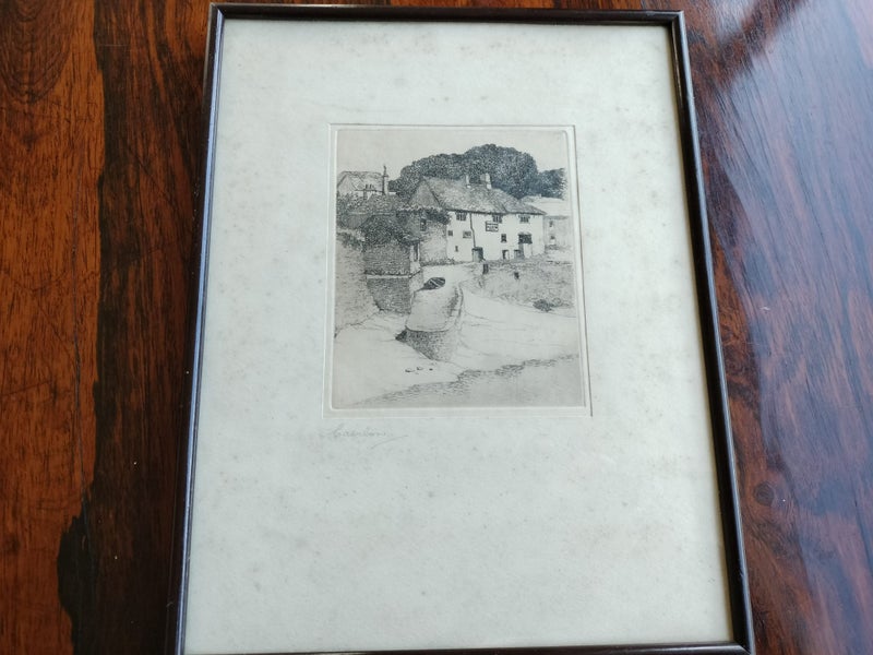 Small Antique Etching "Caerleon" Carousel 2