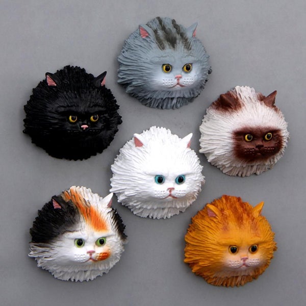 1PC Refrigerator Fat Cat Funny Cartoon Animals Cat Fridge Magnetic Carousel 2
