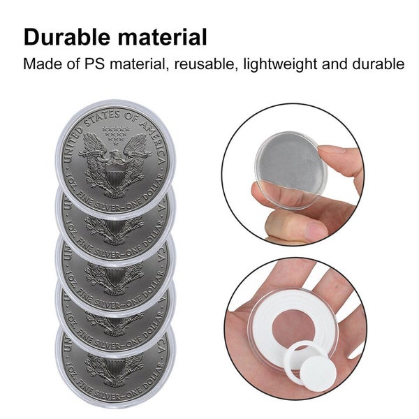 Pcs Coin Capsules Holder Plastic Coin Holder Capsule Protector Case Carousel 2