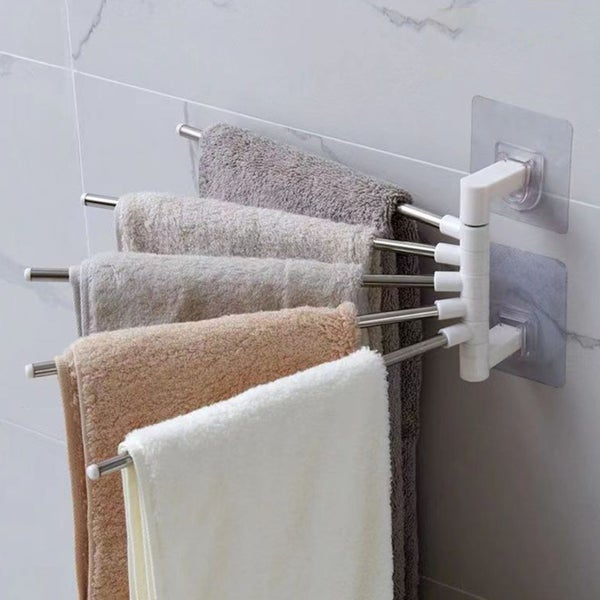 Nordic Bathroom Towel Rack Rotatable Towel Holder Space ABS Carousel 2
