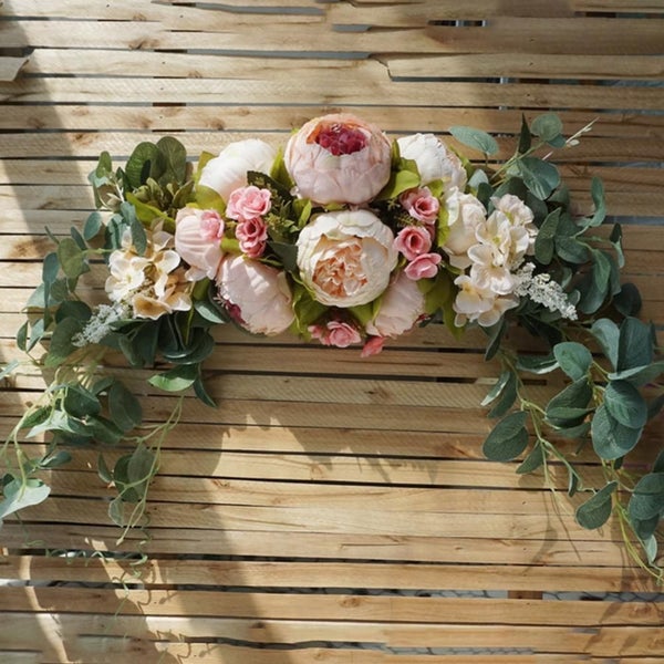 Artificial Flower Wreath Door Threshold Garland Home Wedding Party Carousel 2