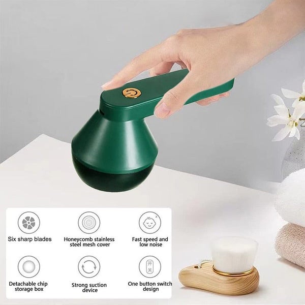 Electric Lint Remover Fabric Shaver Rechargeable Fluff Trimmer Cleaning Brush Carousel 2