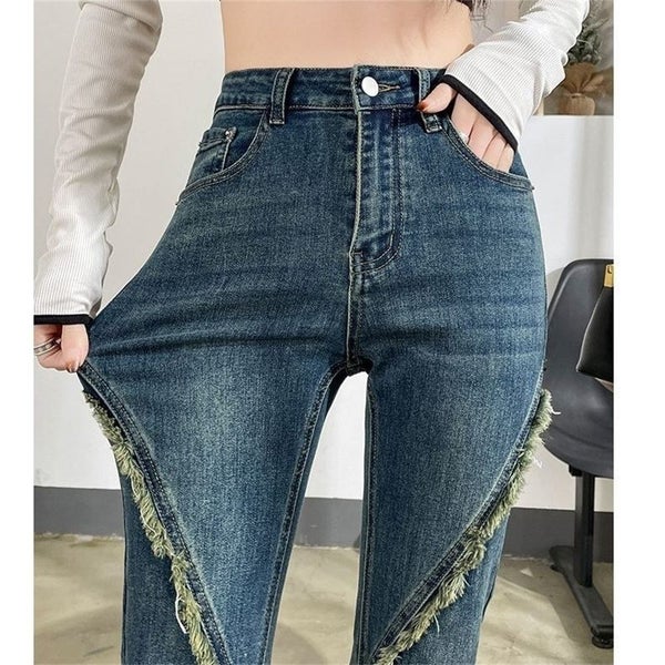 Summer New High Waist Vintage Jeans Pencil Stretch Straight Ankle Carousel 7