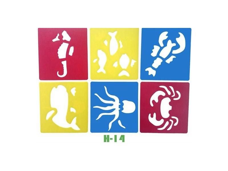 6PCS/LOT Christmas Animals Ocean Outspace Sports Insect Shape Templates For Carousel 1