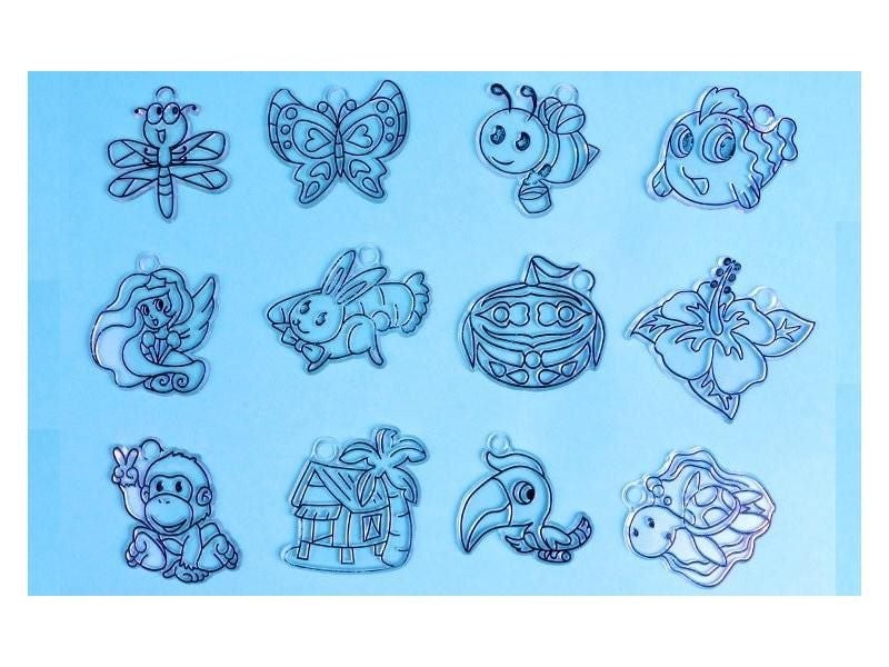 6PCS/LOT.Mix Animals Sun Catcher Hanger Paint Hobby Spring Crafts Birthday Carousel 2