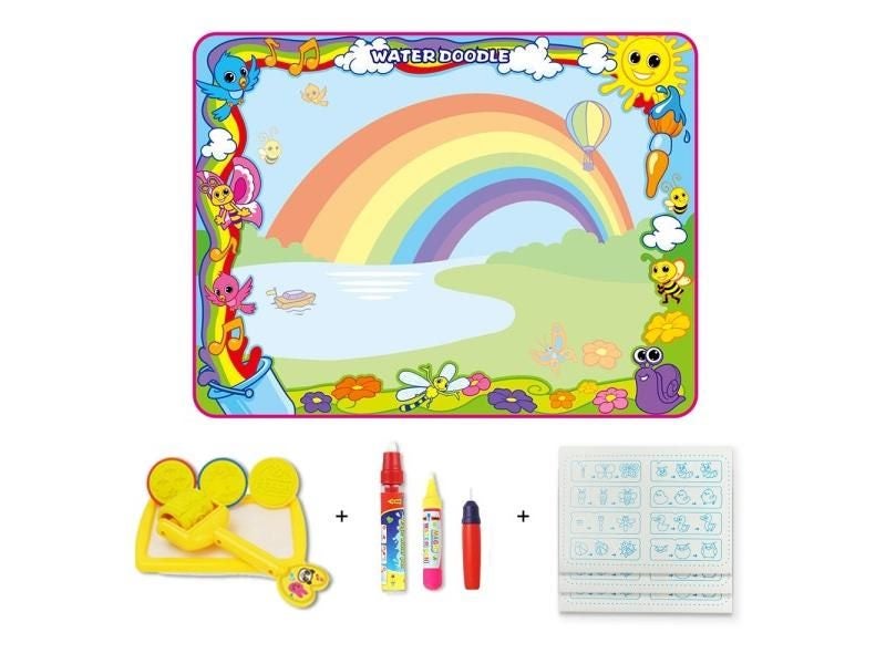8 Types Reusable Magic Water Drawing Mat Drawing Pens 1 Stamp Set Coloring Carousel 1