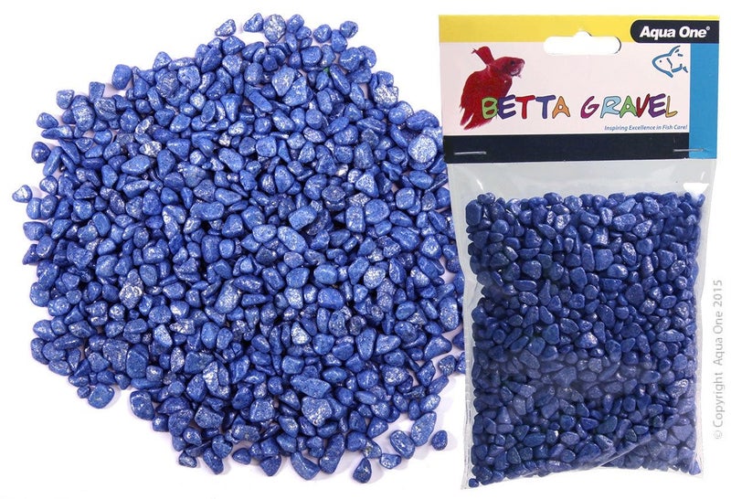 Aqua One Betta Gravel Metallic Blue 350gm Carousel 1