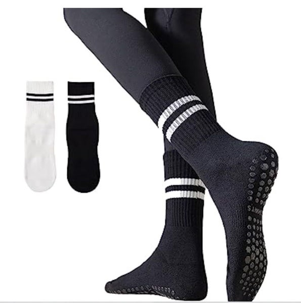 Non-Slip, Anti-Slip Mid High Socks - Yoga, Pilates, Gym, Leg Warmers, Fitness Carousel 1