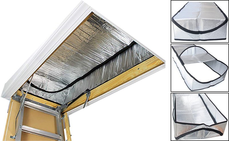 Attic Stairway Insulation Cover - Premium Energy Saving Attic Stairs Door Ladder Carousel 2