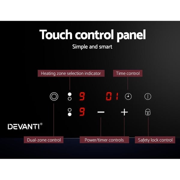 Goslash Picks Devanti Electric Ceramic Cooktop 30cm Kitchen Cooker Cook Top H... Carousel 6