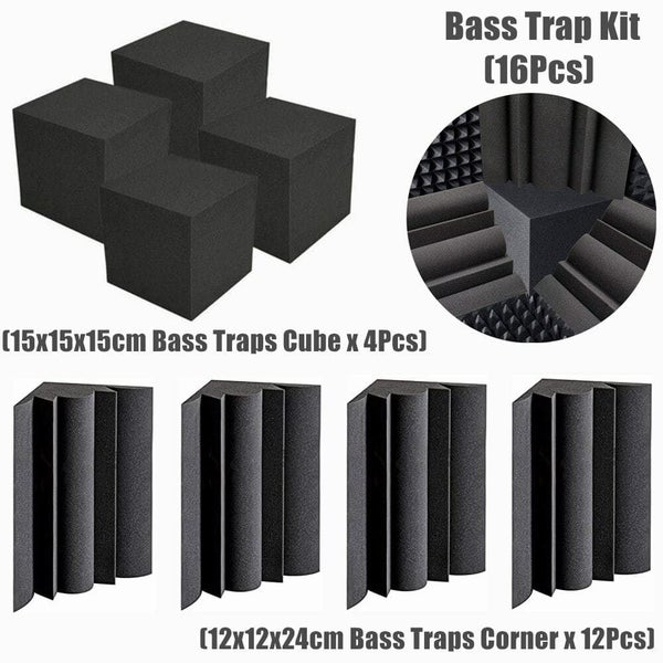 16pcs Pack Acoustic Soundproof Foam Panel with Tapes Carousel 1
