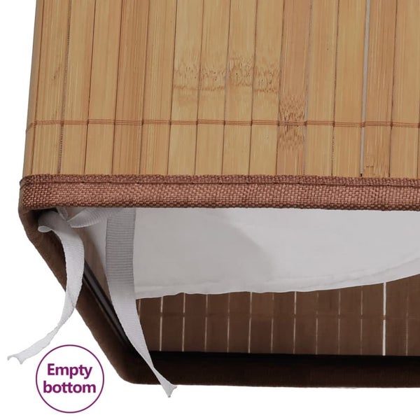 Bamboo Laundry Bin Rectangular Natural Xaxixp Carousel 2