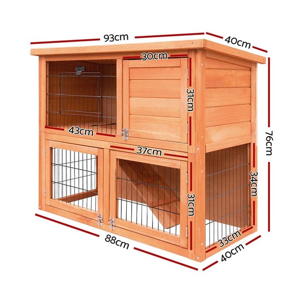 I.pet Rabbit Hutch Hutches Large Metal Run Wooden Cage Chicken Coop Guinea Pig Carousel 2