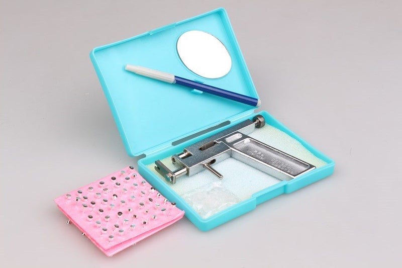 Body Ear Piercing Gun Kit Tool+Marker pen+CASE Carousel 1