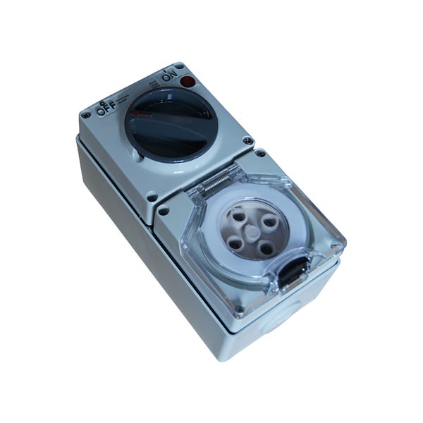 3Ph 40A 4 pin Wall Switched Socket Carousel 1