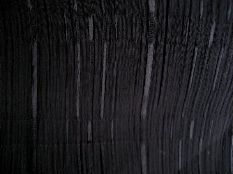 BLACK Polyester CHIFFON SEWING FABRIC Sheer with Pattern MATERIAL 5.5m x 114cm Carousel 2