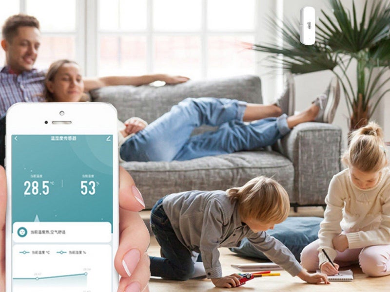 Indoor Smart WIFI Temperature and Humidity Sensor Home Humidity Remote Monitor Carousel 2