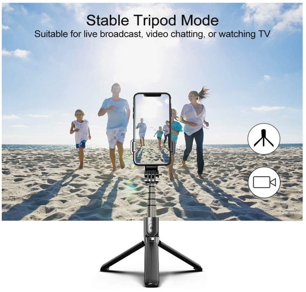 Selfie Stick Gimbal Stabilizer, Portable Phone Holder,Auto Balance 1-Axis Gimbal Carousel 5