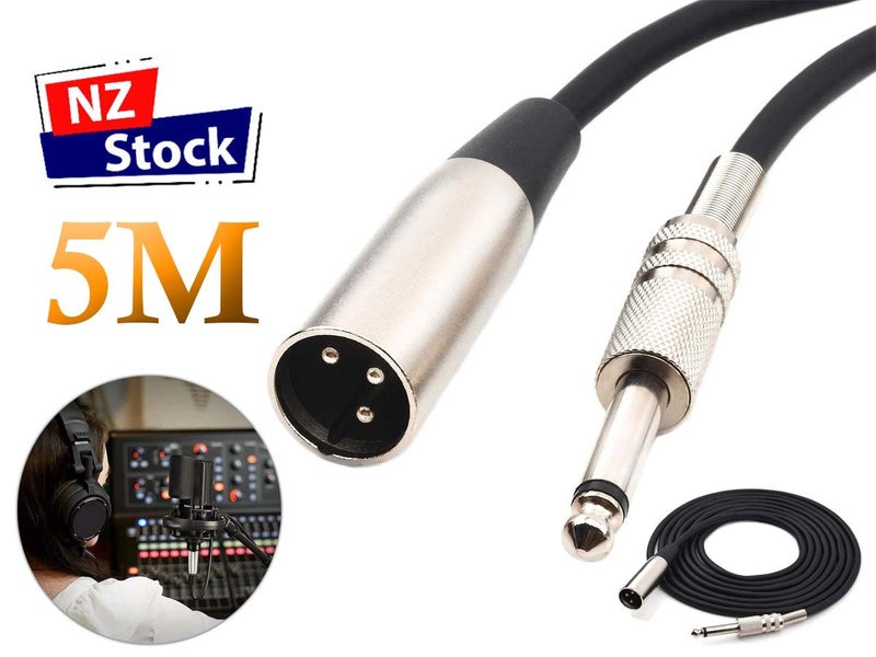 New XLR to 6.35mm Microphone Cable x 2 Carousel 1