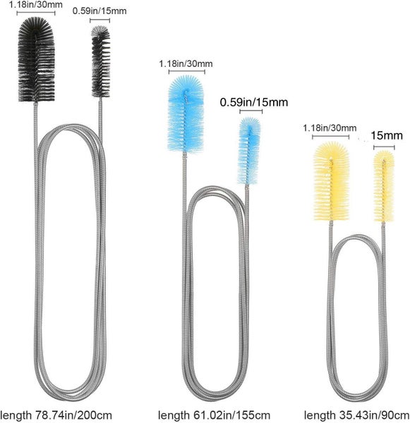 Aquarium Filter Brush Set, 3 Pieces Tube Cleaning Brush Aquarium Carousel 2
