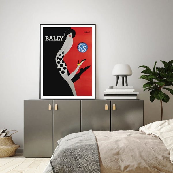 60cmx90cm Fashion Bally Black Frame Canvas Wall Art Carousel 2