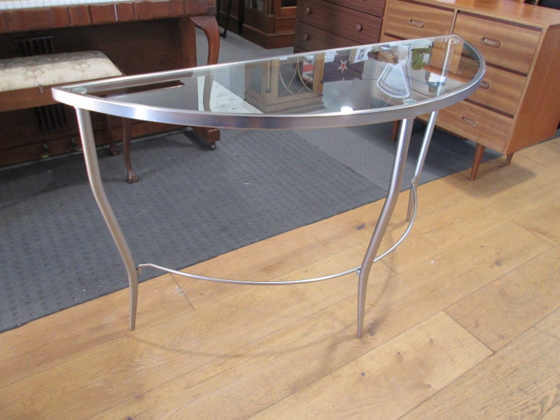 Glass and Metal Hall Table Carousel 1