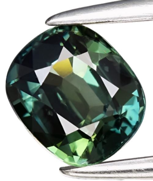 1.02CT EXCELLENT CUSHION CUT 100% NATURAL GREEN BLUE SAPPHIRE Carousel 1