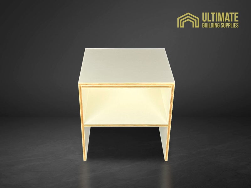 DEAL! Plywood Warm White bedside table Carousel 2