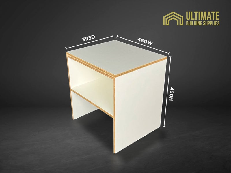 DEAL! Plywood Warm White bedside table Carousel 1