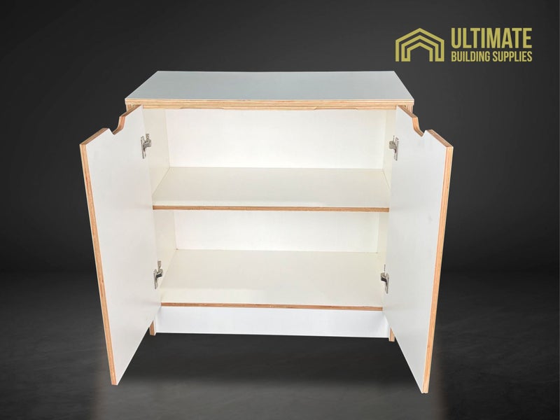 DEAL! Plywood free standing 2-door storage cabinet with soft closing hinges 800W Carousel 2