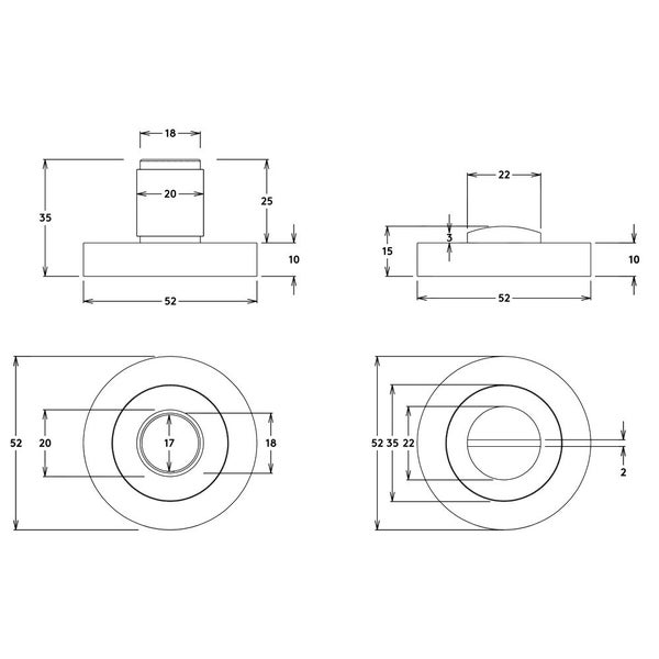 Iver Berlin Privacy Turn Round Concealed Fix - Available in Various Finishes Carousel 3