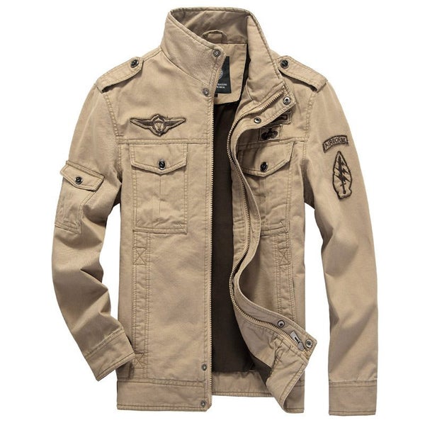 Spring Autumn Men's LightWeight Streetwear Cotton Military Jacket Carousel 1